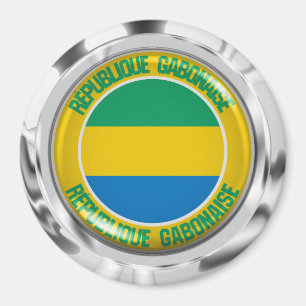 Aimant Emblème rond du Gabon