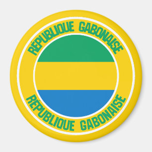 Aimant Emblème rond du Gabon