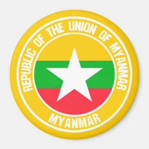 Aimant Emblème rond du Myanmar