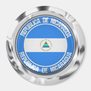 Aimant Emblème rond du Nicaragua