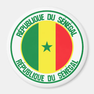 Aimant Emblème rond du Sénégal