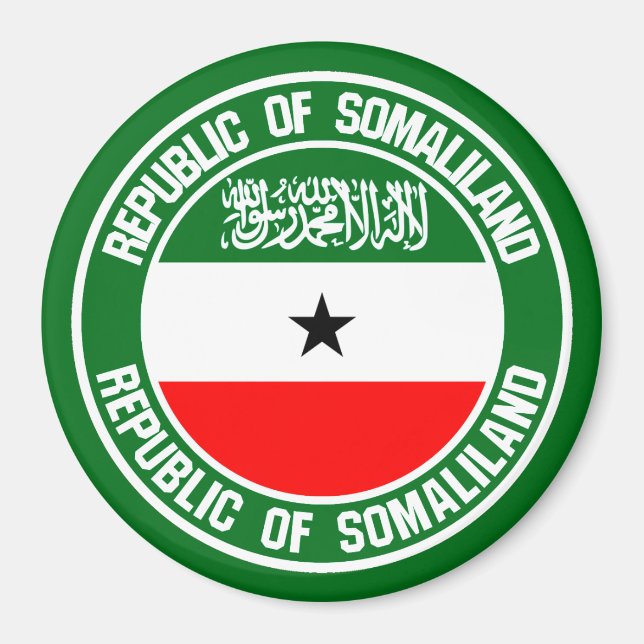 Aimant Emblème rond du Somaliland (Devant)