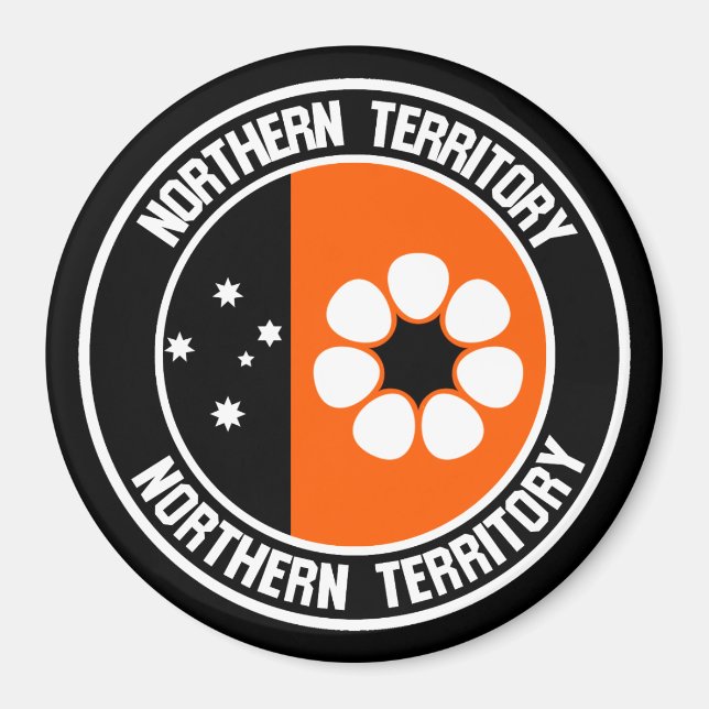 Aimant Emblème rond du Territoire du Nord (Devant)