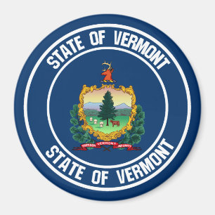 Aimant Emblème rond du Vermont