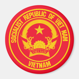 Aimant Emblème rond du Vietnam