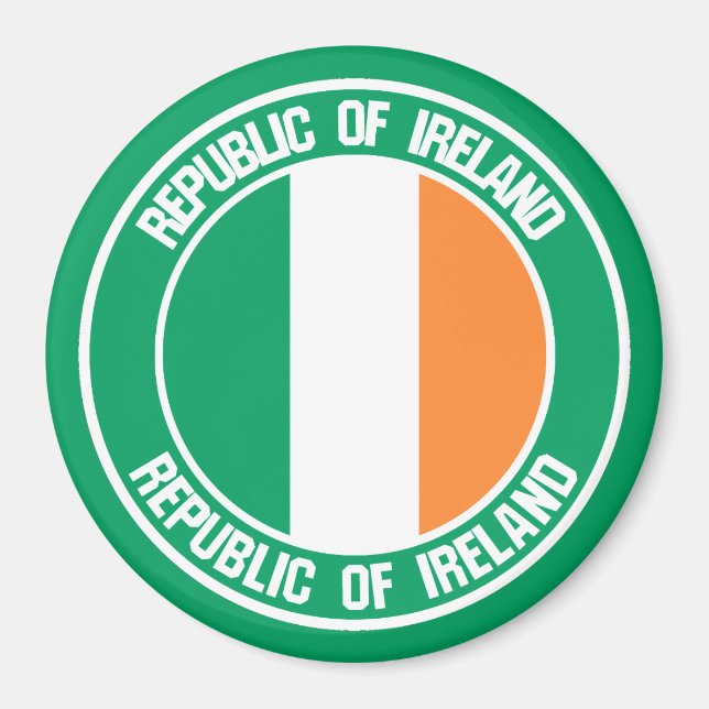 Aimant Emblème rond irlandais (Devant)
