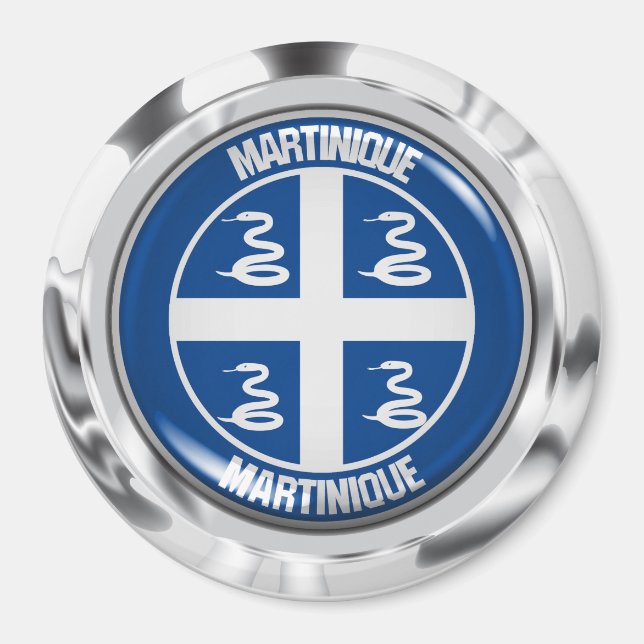 Aimant Emblème rond martiniquais (Devant)