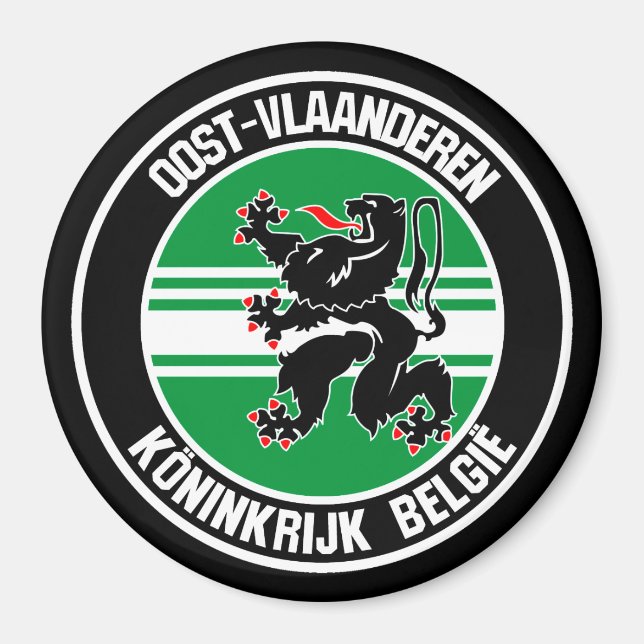 Aimant Emblème rond Oost-Vlaanderen (Devant)