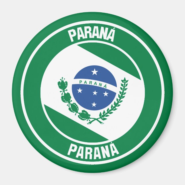 Aimant Emblème rond Paraná (Devant)