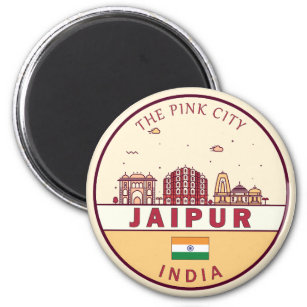 Aimant Emblème Skyline de Jaipur India City