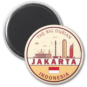 Aimant Emblème Skyline de Jakarta Indonesia City