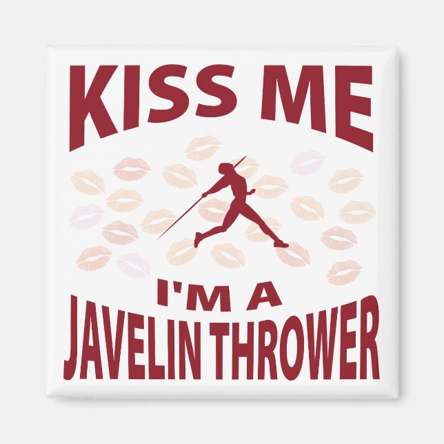 Aimant Embrasse-moi Je suis un Javelin Thrower (Devant)