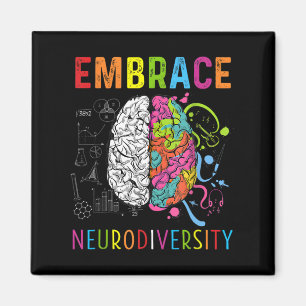Aimant Embrassez La Neurodiversité Cerveau Embrassez L'Au