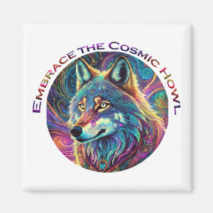 Aimant Embrassez le loup de Howl cosmique