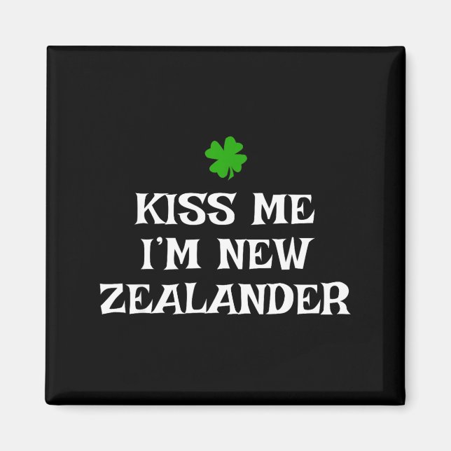 Aimant Embrassez-moi, je suis néo-zélandais St. Patrick's (Devant)