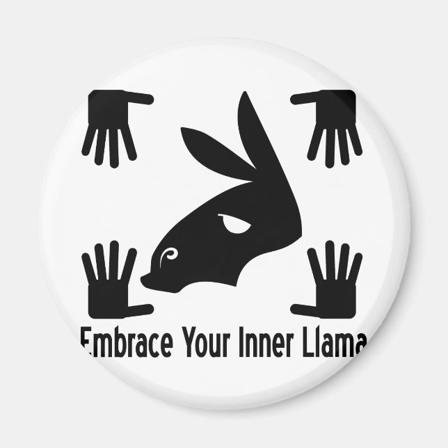 Aimant Embrassez Votre Llama Intérieure (Devant)