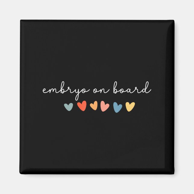 Aimant Embryo On Board Heart Ivf Transfer Day Fertility N (Devant)