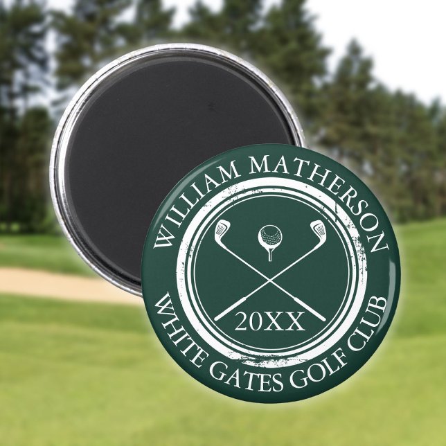 Aimant Emerald Green Nom Et Nom Du Club Date (Emerald Green Name And Club Name Date Magnet)