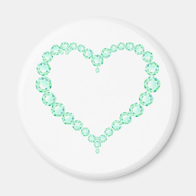 Aimant Emerald Jewel Heart (Devant)