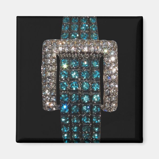 Aimant Emeralds et diamants Art Bling Bling (Devant)