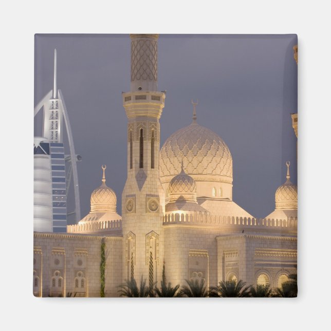 Aimant Émirats arabes unis, Dubaï. Mosquée au crépuscule  (Devant)