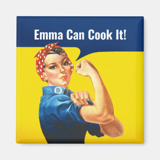 Aimant "EMMA Can COOK It" motivant Rosie le Riveter,