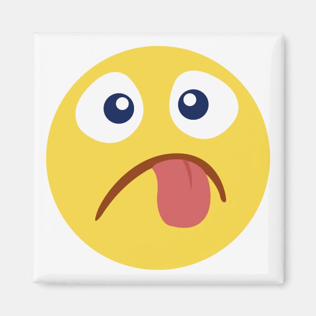 Aimant Emoji de langue coincée (Devant)