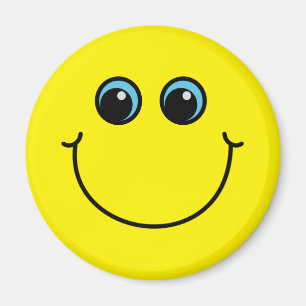 Aimant Emoji de sourire jaune font face
