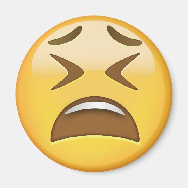 Aimant Emoji du visage fatigué (Devant)