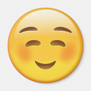 Aimant Emoji du visage souriant blanc