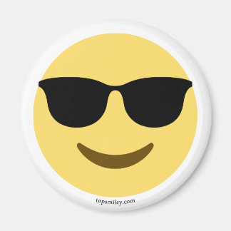 Aimant Emoji mit Sonnenbrille cool