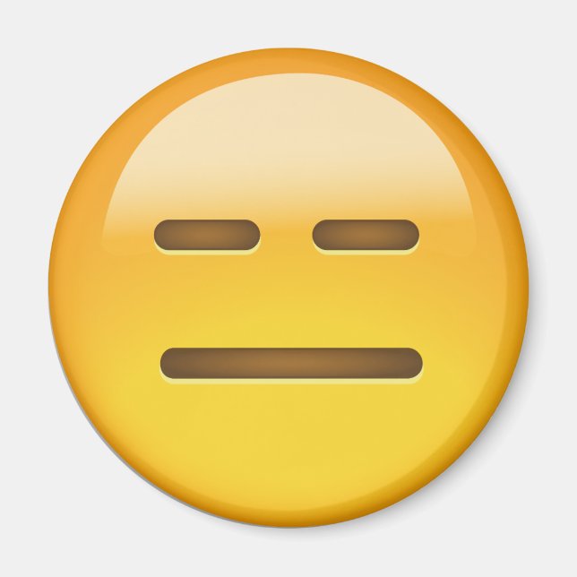 Aimant Emoji Visage Sans Expression (Devant)