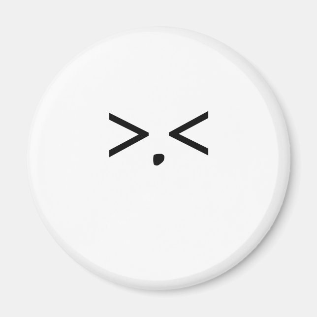 Aimant Emoticon : Frustration (Devant)