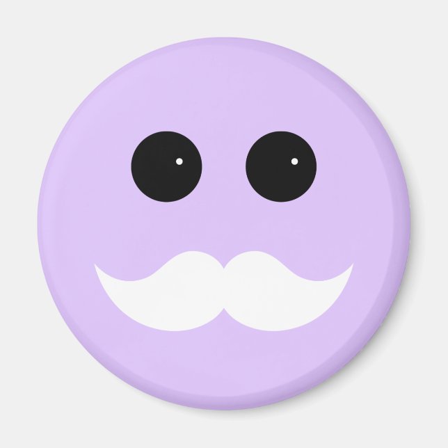 Aimant Emoticon mauve (Devant)