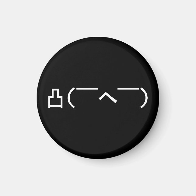 Aimant Emoticône du doigt moyen en colère Kaomoji japonai (Devant)