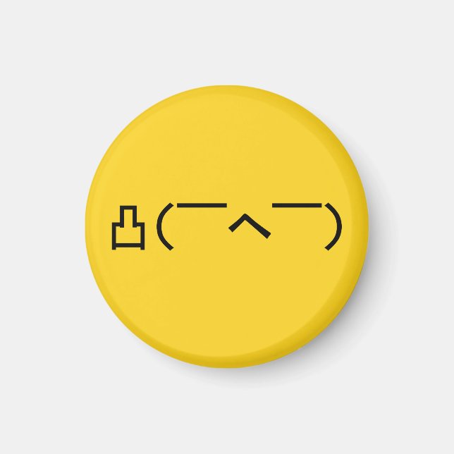 Aimant Emoticône du doigt moyen en colère Kaomoji japonai (Devant)
