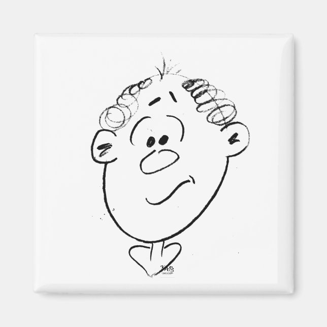 Aimant Émotions Dessin Visage Homme Animi (Devant)
