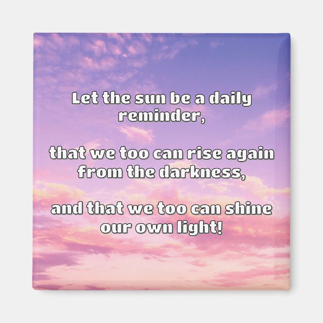 Aimant Empath Shine Positive Encouragement Citation (Devant)