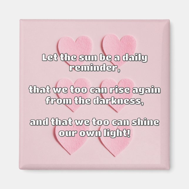 Aimant Empath Shine Positive Encouragement Citation (Devant)