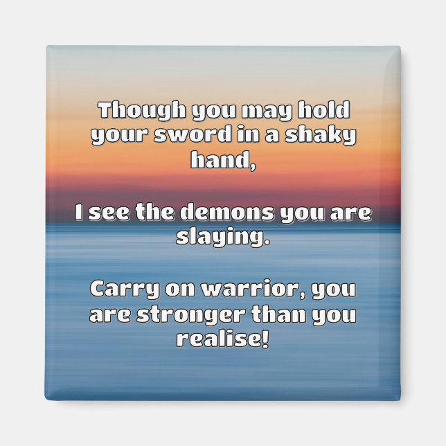 Aimant Empath Warrior Citation positive Encouragement (Devant)