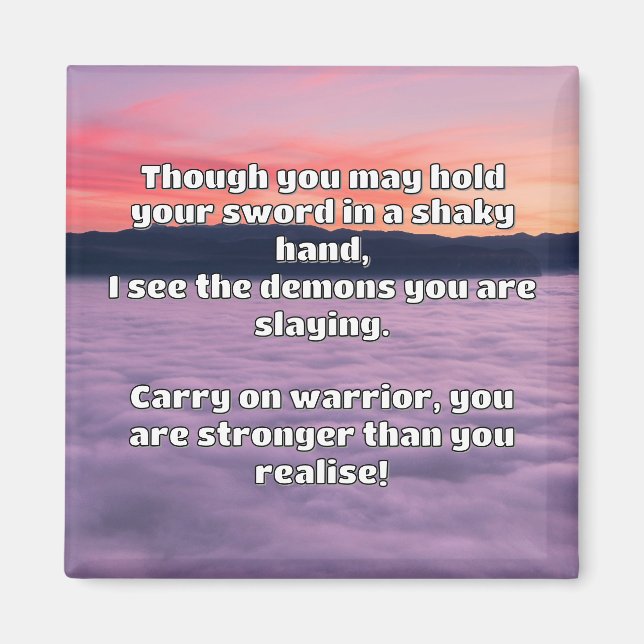Aimant Empath Warrior Citation positive Encouragement (Devant)