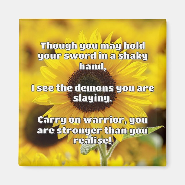 Aimant Empath Warrior Citation positive Encouragement (Devant)