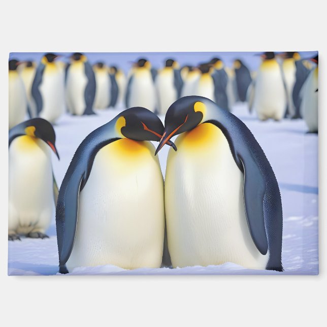 Aimant Empereur Penguins Animal Nature Wildlife Affection (Recto)