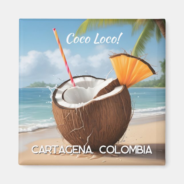 Aimant Emplacement personnalisé Coco Loco (Devant)