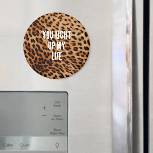 Aimant Empreinte de léopard Brown de crème