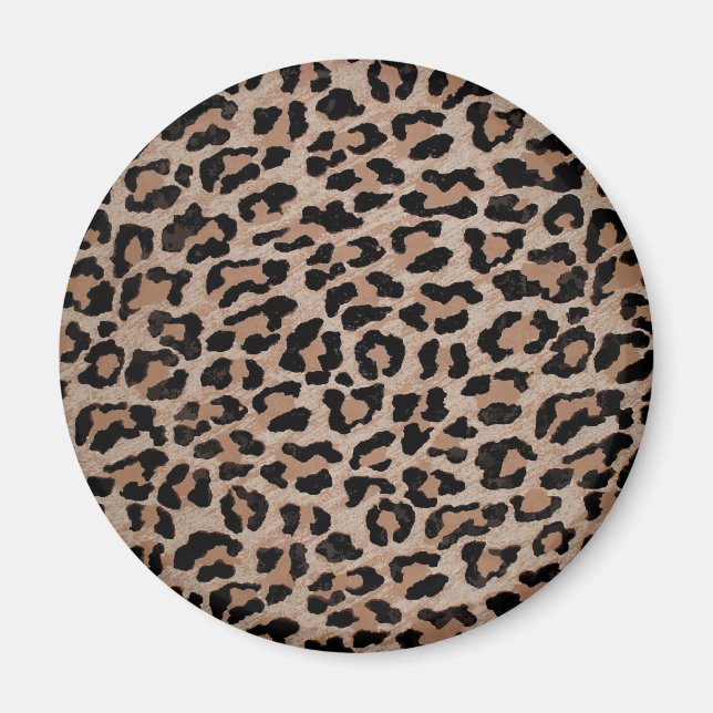 Aimant empreinte de léopard cheetah (Devant)