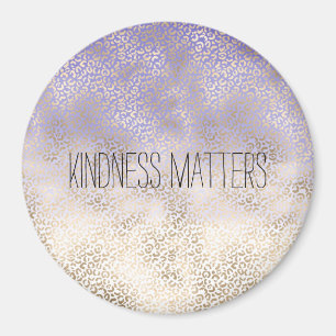 Aimant Empreinte de léopard Ombre or violet fille