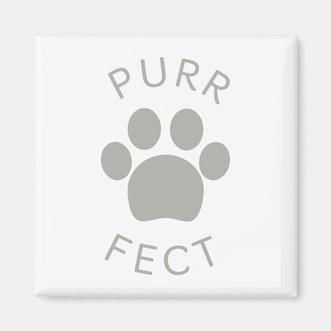 Aimant Empreinte de patte Cat Parfect Grey Purr (Devant)
