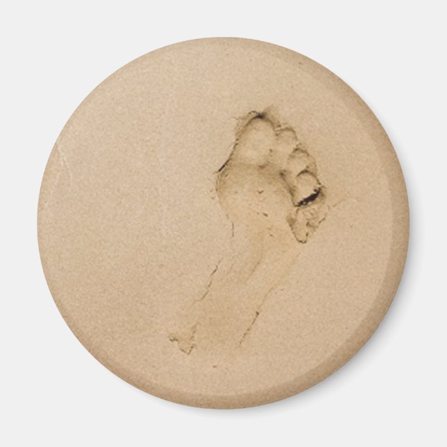 Aimant Empreinte sur la plage (Devant)