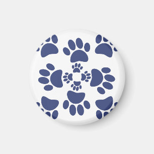 Aimant Empreintes de pattes de chien de style portugais b